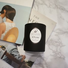 올렌스 블랙 소이캔들 340g 향초, 시트로넬라&레몬