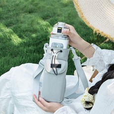 물병가방 텀블러백 크로스 보온보냉 파우치 휴대용 물통케이스, 블랙