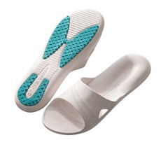 iFoot 高彈力防滑室內拖鞋 防滑拖鞋 浴室拖鞋 居家拖鞋 踩屎感拖鞋 長輩拖鞋 老人拖鞋 富發牌旗艦店, 米白,39/40 (適合腳長24-25cm), 1個