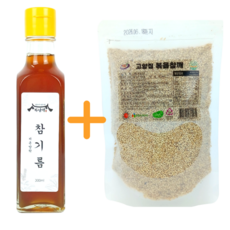 하남댁 저온압착 참기름300ml + 볶음참깨200g, 500g, 1개