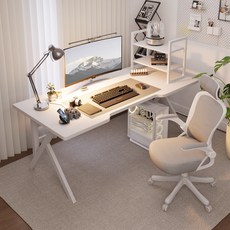 K자 다용도 게이밍 컴퓨터 책상, 탄소 섬유 화이트