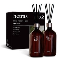 hetras. 香氛擴香瓶 2入組, 2件, 500ml, NO.6純淨微風