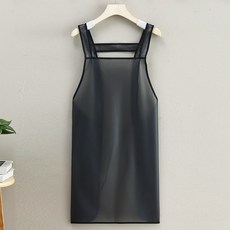 우레탄 앞치마 숏ver 방수 식당 주방 H형, 1개, 블랙