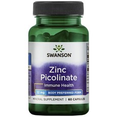 Swanson 斯旺森 吡啶甲酸鋅膠囊 22mg, 60顆, 1罐