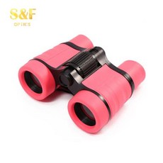 망원경 어린이용 전문 쌍안 접이식 광학 어린이 교육 학습 조류 관찰 4x30, 4)Pink, 1