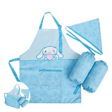 라온샵 시나모롤 허니 앞치마 토시 두건 3종세트 요리 미술 어린이집앞치마 두건토시세트