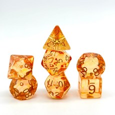 다다베 크리스탈 투명 TRPG 주사위 D&D, 1세트, 오렌지