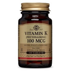 SOLGAR 維他命K無糖素食錠 100mcg, 1罐, 100顆