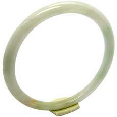 小樂珠寶 翡翠手鐲 細圓骨鐲 叮噹白雪抹酒金 A貨 手圍17.5號 內徑55.3mm, 1個