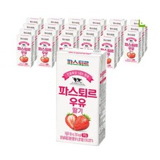 우유 파스퇴르 멸균 딸기우유 (24팩) 190ml