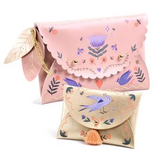 6 DJECO DIY 미니 지갑 키트 동전 케이스 키트 가죽 키트 수제 동전 지갑 작은