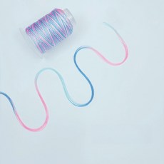 쮸야마켓 무지개실 컬러끈 그라데이션 손뜨개 털실, 1개, 베리푸딩