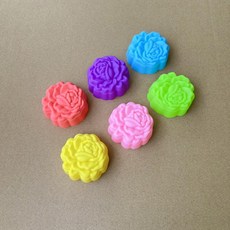 장미꽃 실리콘 케이크 몰드 컵 내열성 논스틱 비누 초콜릿 푸딩 아이스 베이킹 도구 20 5cm, 01 27 5cm