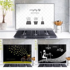 아트글라스 유리 주방아트보드 600x400 가스렌지벽면, 1개