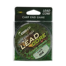 COONOR 45LB 5M 리드 코어 꼰 위장 잉어 낚시 라인 헤어 태클, 4개, Green45lbs