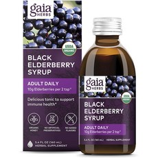gaia HERBS 黑接骨木糖漿, 1個, 160毫升
