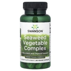 스완슨 해초 채소 복합체 요오드 후코이단 클로렐라 홍조류 캡슐 60정, 120g