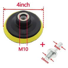 3/4/5/6/7 인치 M10 후크 및 루프 백킹 패드 샌딩 홀더 디스크 연마 플레이트 폴리 셔 그라인딩 도구 용 드, Set x1, 09 4inch M10 with Rod