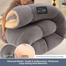 양털 벨벳 담요 겨울 이불 양면 플로킹 기숙사용 싱글 학생용 푹신한, B. 다이아몬드 항균 기모 - 회색 [고중량 기모 기모
