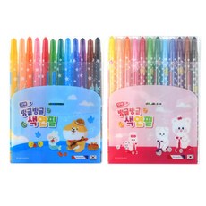 모닝글로리 12색 빙글빙글 색연필 블루, 본상품