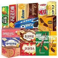 [냠냠상회] 빈츠 하임 예감 빼빼로등 14종 구성 과자세트, 1세트