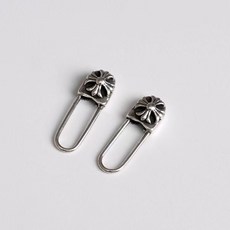 安全別針花朵造型耳環，時尚個性簡約百搭耳飾，展現獨特品味