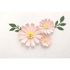 종이정원 페이퍼 플라워(데이지) DIY 원데이 키트, 연분홍