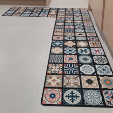 모던라움 북유럽풍 주방 매트 규조토 물흡수 미끄럼방지 발매트, 2장