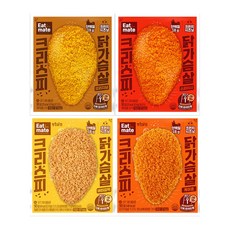 [랭킹닭컴] 잇메이트 크리스피 닭가슴살 4종 혼합구성, 12개, 90g