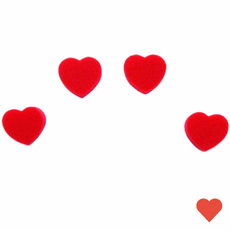 마술도구 작은 하트 스폰지 고급형 4개입 짜리