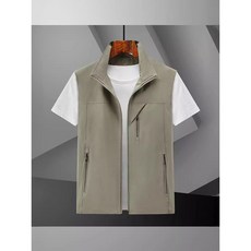 多功能加大尺碼釣魚馬甲 多口袋無袖男夾克 防風透氣網眼背心外套