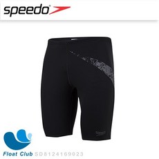 Speedo 男款 BoomStar Placement 及膝泳褲 黑灰色