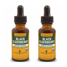 Herb Pharm Black Elderberry 허브팜 액상 블랙 엘더베리 1oz(30ml) 2팩, 2개