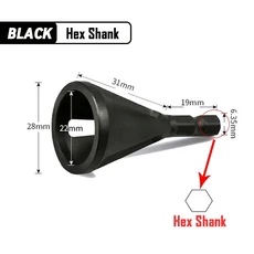 외부 모따기 HSS 디버링 3 날 삼각형 핸들 육각 골드 블랙 전기 도구 액세서리 신제품, 1개, 03 Hexagonal black