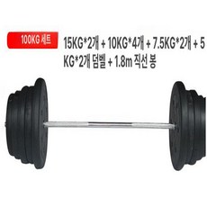 벤치 프레스 받침대 스쿼트랙 바벨랙 스쿼트 웨이트, 100kg 바벨 세트