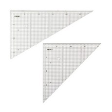 (스모키) 방안 삼각자 30cm, 1개, 스모키