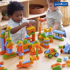 童心園 GuideCraft 觸覺刷刷積木 多方向卡合建構立體積木 建構遊戲 彈性積木 幼兒園/托嬰/托育適用, 1個