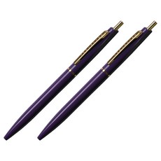 안테릭 유성 볼펜 0.5mm BP1, 딥 퍼플, 2개