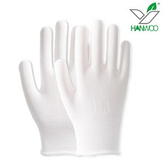한우장갑 PU내피장갑 무코팅 속장갑 피유 작업장갑 안전장갑, S, 30세트, 화이트