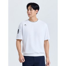 챌린저 남성 베이직 블루종 반팔 티셔츠 (화이트) CHF2MST6235WH