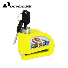 범용 자전거 알람 디스크 잠금 스쿠터 바이크 오토바이 바퀴 Accesso 브레이크 장치, 01 yellow