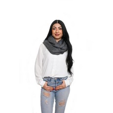 Alpaca Land 핸드메이드 에콰도르 알파카 울 인피니티 스카프 블루. 140791, 라이트 그레이