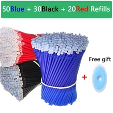 100 개/대 Kawaii 지울 수있는 리필 지울 수있는 펜 젤 펜 스케치 쓰기 편지지 노트북 학교 용품 귀여운 어, 02 100 mix Refills