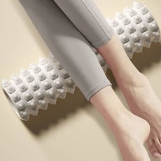 요가 폼롤러 근막이완 스트레칭 필라테스 마사지 폼롤러 휴대용 운동 롤러, 30cm, 화이트