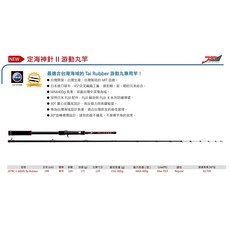 J-Stream 定海神針 II 游動丸專用竿 Fuji 導環 30T 碳纖維