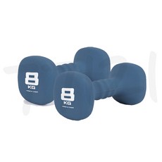 아이워너 네오프렌 사각 아령 블루 마린, 8kg, 2개