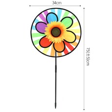 윈드온 서클 2중 해바라기 바람개비 2p세트 축제 홍보