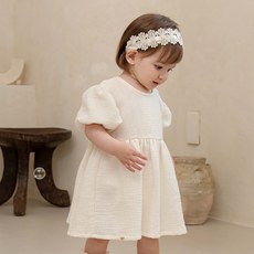 LITTLE TINI 蓬蓬短袖連衣裙