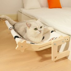 미스삐삐 고양이 창틀 해먹 창문 선반, 1개, 화이트패턴