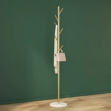 철제 행거 미니 침실 170cm 옷가게 스탠드 긴옷 코너 매장용 소형 사무실 틈새 옷방, 흰색 금색나뭇가지